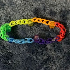 Rainbow 🌈 loom bracelet. 3 rainbow bracelets for $5
